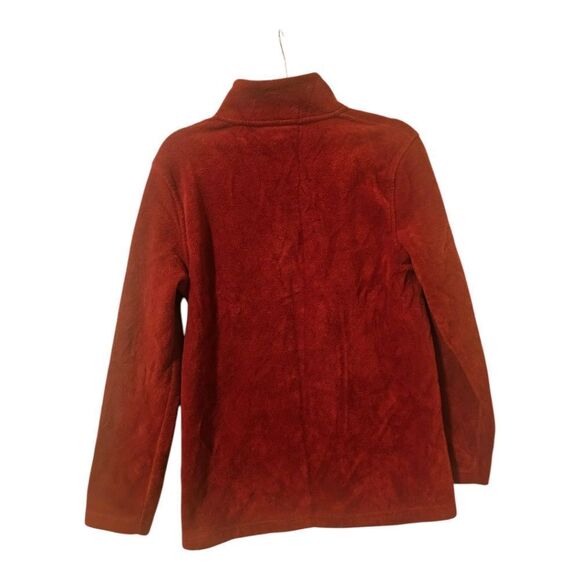 VTG 90s LAUREN RALPH LAUREN Monogram Crest Fleece 1/4 Zip Sweater - Medium - Picture 2 of 8